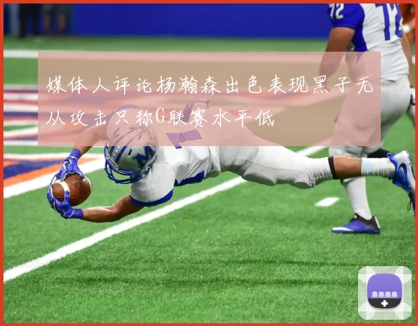 媒体人评论杨瀚森出色表现黑子无从攻击只称G联赛水平低