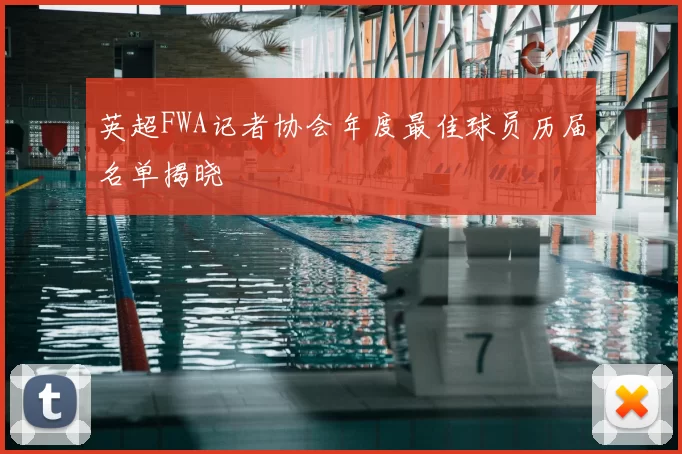英超FWA记者协会年度最佳球员历届名单揭晓